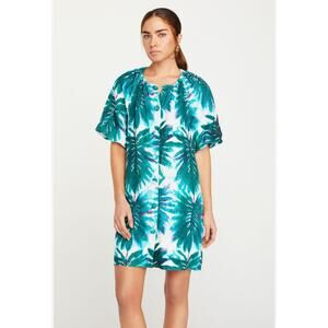 Marie Oliver Huxley Dress in Monstera Print (Sz S)